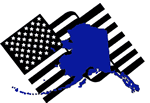 Alaska Over U.S. Flag